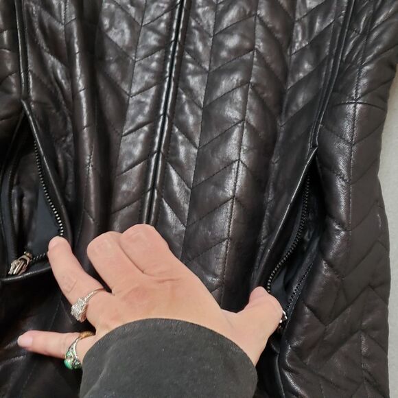 Lambskin Worthington Women's lamb skin leather jacket Size Medium - Picture 6 of 14
